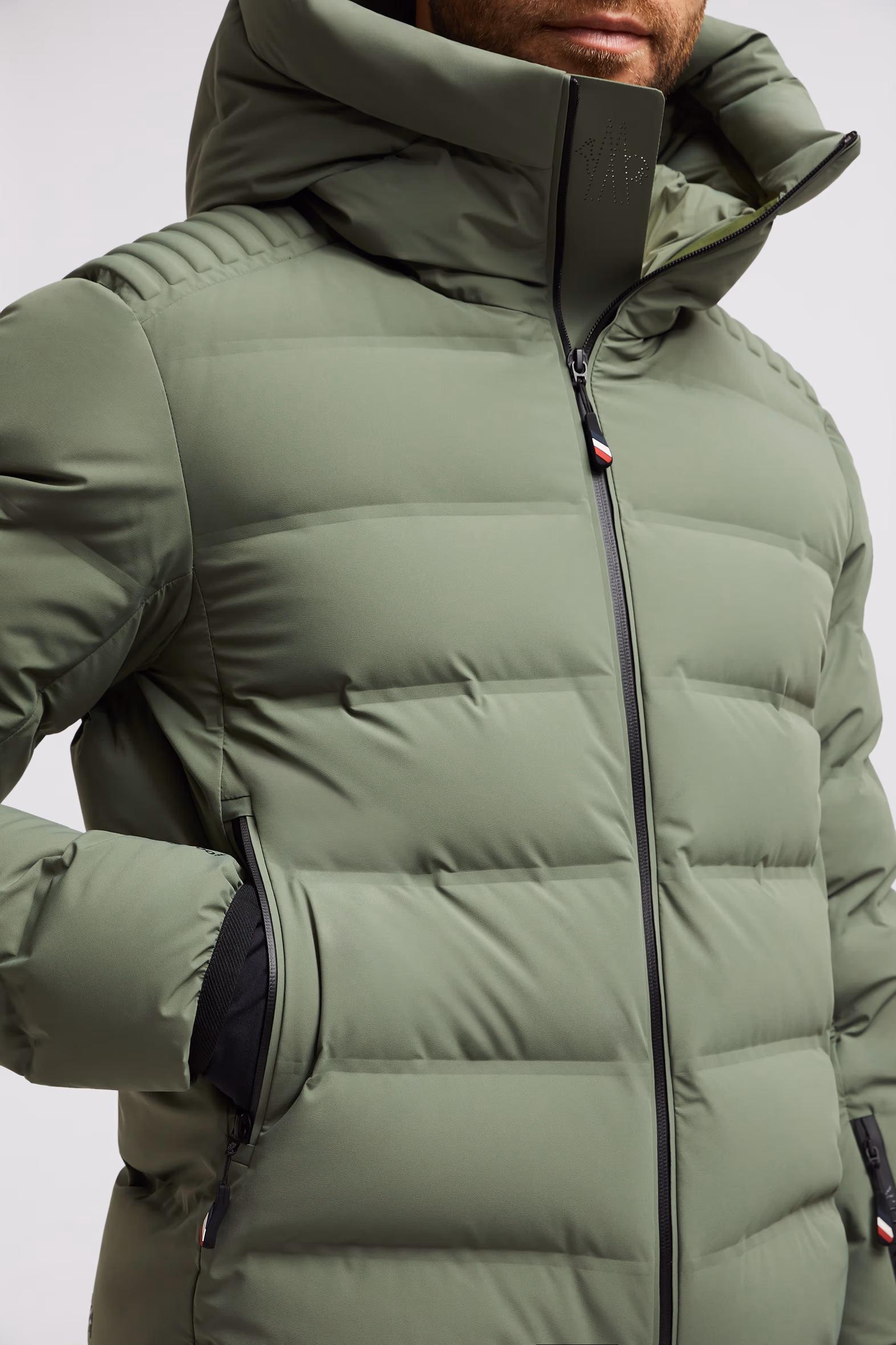 Lagorai Hooded Down Ski Jacket Men Sage Green Moncler 6
